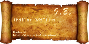 Ihász Bálint névjegykártya